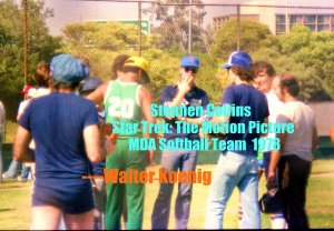 'STAR TREK: THE MOTION PICTURE' CANDID MDA SOFTBALL GAME 4x6--1978!!  COLLINS & KOENIG! #12