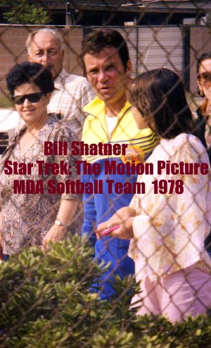 'STAR TREK: THE MOTION PICTURE' CANDID MDA SOFTBALL GAME SHOTS--1978!!  4x6   BILL SHATNER! #15