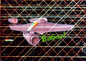 STAR TREK Original Film Slide AND Color 5x7 Pic #96 1968--Enterprise Webbed In!
