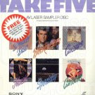 TAKE FIVE AV LASER SAMPLER DISC (1990)...SEALED!!  CLASSICS, MUSIC, CARTOONS & MORE!!