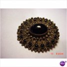 Antique HAND MADE IN GREECE STERLING STERLING ONYX PIN