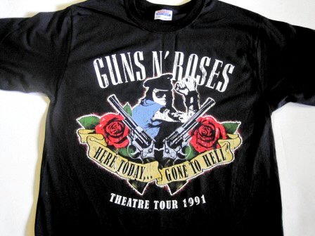 Guns n Roses Classic 91 Tour Tee Size Medium