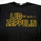 Led Zeppelin Gold Runes UK Tour T-shirt Size Large Led Zeppelin Gold Runes UK Tour T-shirt Size Large