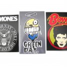 Punk Rock Sticker Set David Bowie, Ramones, Green Day