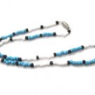 Doors Morrison Style Love Bead Necklace Blue