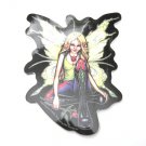 Fairy With Rose Sticker Black Cut Out Sticker Fairy With Rose Sticker Black Cut Out Sticker