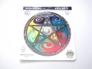 Pentacle Elements Window Sticker