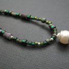 Green Seed Bead Pearl Necklace Green Seed Bead Pearl Necklace