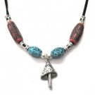 Mushroom Suede Leather Choker