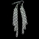 Rock Girl Cascading Chain Dangle Earrings