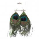 Peacock Feather Dangle Earrings Peacock Feather Dangle Earrings