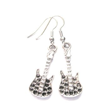 Rock Guitar Dangle Earrings