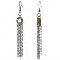 Long Chain Link Tassel Dangle Earrings
