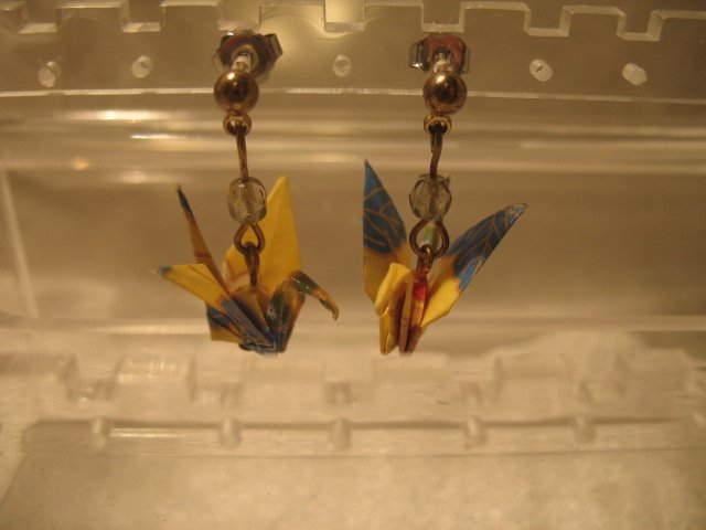 Origami Crane Earring #1
