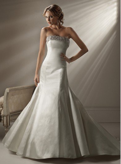 strapless rhinestone swarovski crystals wedding dress 2011 EC8