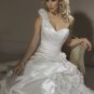 satin ruffle bridal wedding dress 2011 EC49