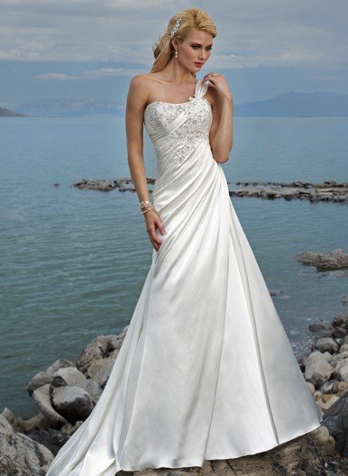 satin swarovski crystals fashion wedding dress 2011 EC55