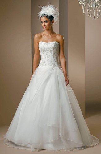 latest style strapless lace wedding dress 2011 EC80