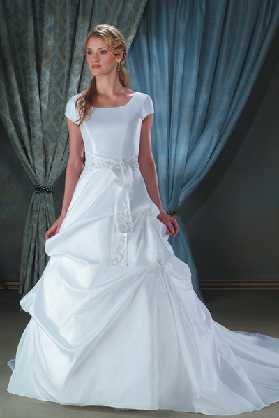 new collection short sleeve long wedding dress 2011 EC110