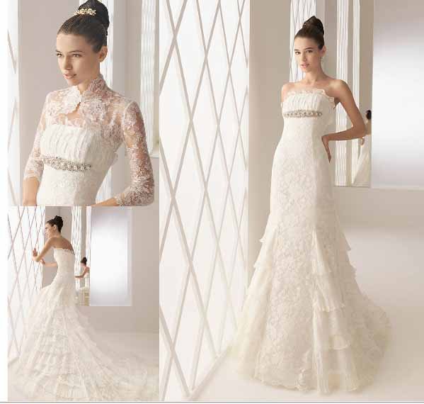 new collection rhinestone and swarovski lace wedding dress 2011 EC134