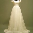 Free shipping capsleeve lace wedding dress 2011 ER2