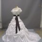 Free shipping short sleeve long train wedding dress 2011 ER17