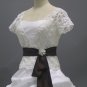 Free shipping short sleeve long train wedding dress 2011 ER17