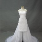 Free shipping front short and long back  wedding dresses ER27