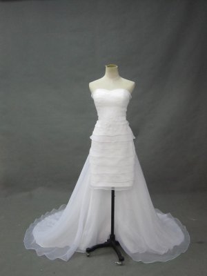 Free shipping front short and long back  wedding dresses ER27