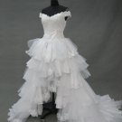 Free shipping front short and long back  wedding dresses ER26