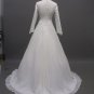 Free shipping long sleeve and high neckline wedding gown ER34