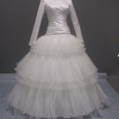 Free shipping long sleeve and high neckline wedding dress ER35