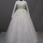 Free shipping long sleeve and high neckline wedding dress ER38