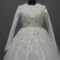 Free shipping long sleeve and high neckline wedding dress ER38