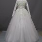 Free shipping long sleeve and high neckline wedding dress ER38