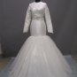 Free shipping long sleeve and high neckline wedding dress ER39