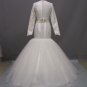 Free shipping long sleeve and high neckline wedding dress ER39