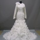 Free shipping long sleeve and high neckline wedding dress ER42