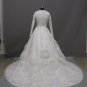 Free shipping long sleeve and high neckline wedding dress ER43