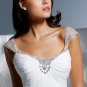 Free shipping new model swarovski wedding dress cap sleeve lace EC311