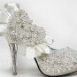 swarovski crystals and rhinestone shiny wedding shoes S002