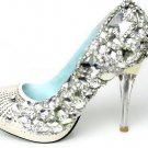 swarovski crystals and rhinestone shiny wedding shoes S017