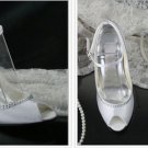swarovski crystals and leather wedding shoes S023
