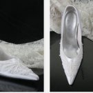 swarovski crystals and lace bridal shoes S028
