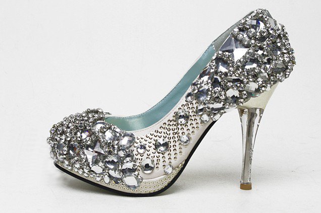 swarovski crystals and rhinestone bridal shoes S033