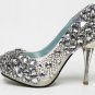 swarovski crystals and rhinestone bridal shoes S033