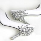 swarovski crystals and rhinestone bridal shoes S036