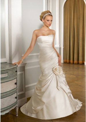 2012 new model low back mermaid wedding dress EC436