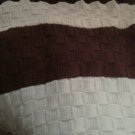 Basketweave Striped Crochet Afghan