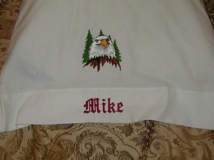 Set of 2 Personalized Embroidered Pillowcases Great Wedding Gift